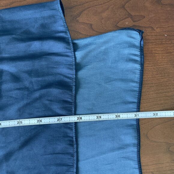 Simply Vera Vera Wang Sleeveless Blouse, Hi-Lo Hem, Sheer Accents-XL, Cadet Blue - Picture 13 of 13